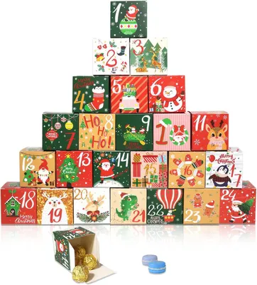 Obrázek produktu pro Adventní kalendář, který si můžete sami naplnit - 24 adventních krabiček - Krásné adventní kalendáře, které si můžete vyrobit sami - Vánoční dekorace