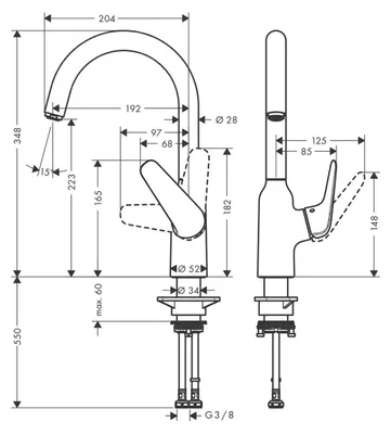 Obrázek produktu pro Hansgrohe M42, Umyvadlo, Nerezová ocel