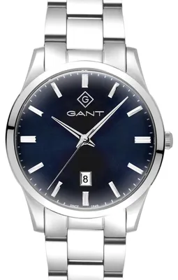 Produktbild von GANT Herrenuhr Quarzuhr silber / blau onesize Herren 39 mm G208002, G208003