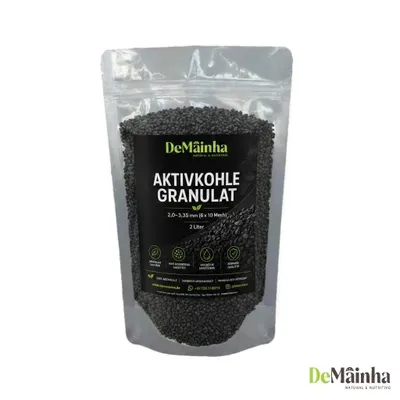 Produktbild von Aktivkohle Granulat aus Kokosnussschalen 2,0–3,35 mm (6x10 Mesh) | 2 Liter