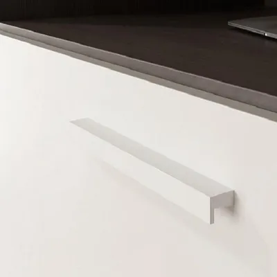 Image de Poignée de meuble profil en aluminium Entraxe 247x14x18mm Blanc Mat
