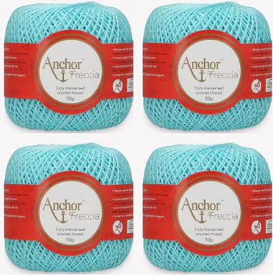 Obrázok produktu pre 4x Anchor Freccia 6 – jemná bavlnená priadza na háčkovanie (farba 00432)