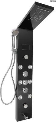 Produktbild von 5-in-1 Duschsystem mit Massagestrahlern und LED-Beleuchtung - Modernes Duschpaneel