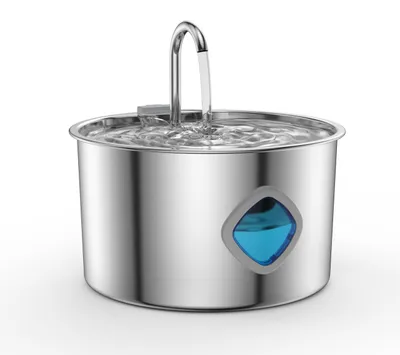 Edelstahl Trinkbrunnen für Katzen & Hunde, 3,2 L, automatisch