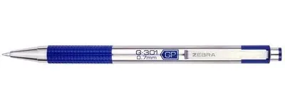 Obrázok produktu pre Gélové pero, 0,38 mm, stláčací mechanizmus, ZEBRA "G-301", modrá