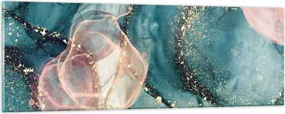 Produktbild von Bilder auf glas - Einteilig - Flüssigkeit Gold Rosa - 90x30cm - Glasbilder - Wandbilder - Bilder - zum Aufhängen bereit - Wanddekoration aus Glas - Glas Bilder - Wandbild auf Glas - GAB90x30-4817