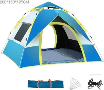 Produktbild von Automatisches Familien-Campingzelt, groß, UV-Schutz, wind- & regendicht, Schnellaufbau, Moskitonetz
