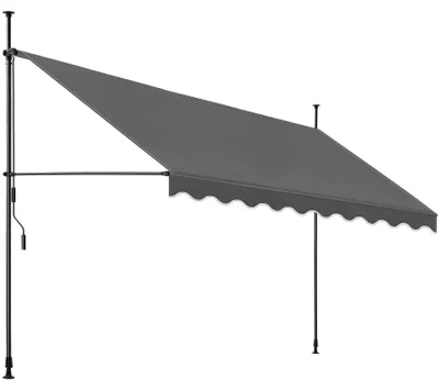 Produktbild von tectake® Klemmmarkise mit Handkurbel, höhenverstellbar