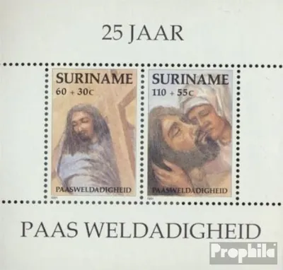 Produktbild von Briefmarken Suriname 1991 Mi Block55 (kompl.Ausg.) postfrisch Ostern