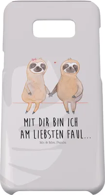 Produktbild von Mr. & Mrs. Panda Samsung Galaxy S8 plus Handyhülle  Faultier Pärchen - Grau Pastell - Geschenk, Cover, Lieblingstier, Handy Case, Liebe, Handycover, Gemeinsam, Hülle
