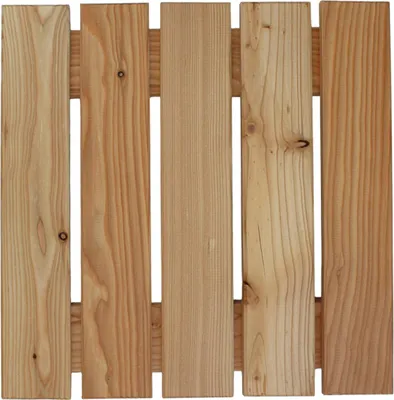 Produktbild von Holzfliese 50x50 cm aus Lärchenholz Fliese Bodenfliese Terrassenfliese 4-seitig glatt