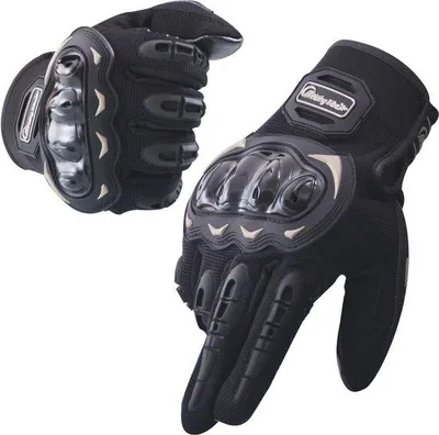 Produktbild von Famanu Motorradhandschuhe mit Knöchelschutz - Antislip, Winddicht, Touchscreen-fähig