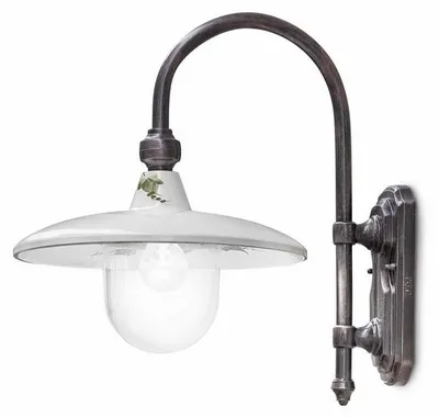 Immagine prodotto di CLASSIC CAMPOBASSO A343-04, Lampada a Muro Applique in Vetroceramica, Ferroluce