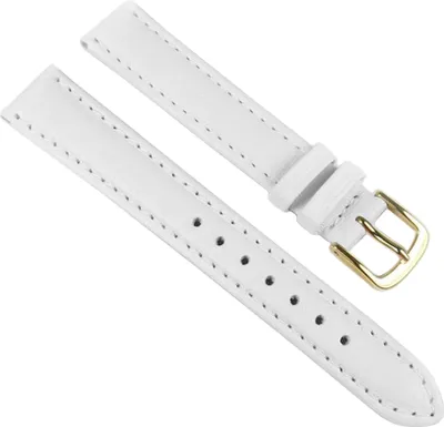 Produktbild von Eulit Taurus Ersatzband Uhrenarmband Leder Taurus weiss 16mm