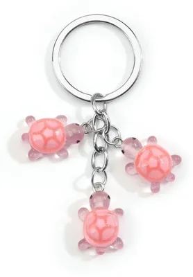 Immagine prodotto di Portachiavi a forma di tartaruga, design creativo, metallo rosa