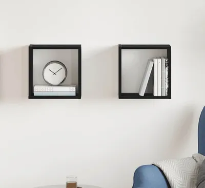 Produktbild von Maison Exclusive - Würfel-Wandregale 2 Stk. Schwarz Eichen-Optik 30x15x30 cm