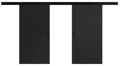 Produktbild von KIER FURNITURE Schiebetür Komplettset WERDI PLUS DUO Sliding Door, Raumteiler Schiebetür Graphit 172x205x1,6 cm