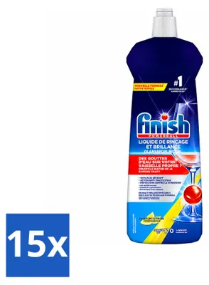 Produktbild von 15 x Finish Glanzspüler Zitrone - 800 ml - Vorteilspackung - 15 Stücke
