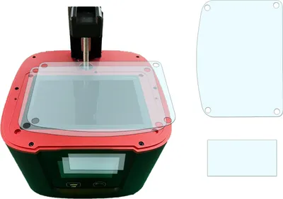 Produktbild von [2 Stück]  Screen Protector Schutzfolie für Resin 3D Drucker MSLA Schutz gegen Resin Harz inkl Displayschutzfolie Mars 3 - 6,6 Zoll