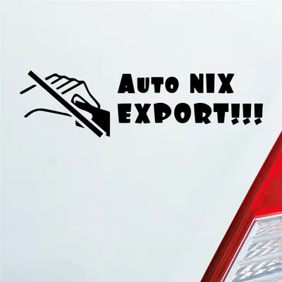 Produktbild von Auto Aufkleber Auto nix Export Verkauf Scheibe 12x3 cm Schwarz Matt Sticker Heckscheibenaufkleber