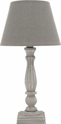 Produktbild von Tischlampe VINTAGE GREY grau weiß gewischt shabby chic Landhaus franske E14