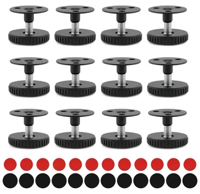 Obrázek produktu pro 12 kusů nastavitelných nožiček pro nábytek, nastavitelné nožičky pro nábytek s rozsahem 33-40 mm