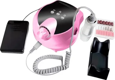 Obrázek produktu pro Verk 24497 Bruska na nehty s nástavci 45000 rpm, 80 W, růžová