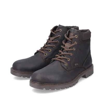 Produktbild von Rieker Herren Echtleder Winterboot RiekerTEX braun, echtes Lammwollfutter, Herren:41 EU