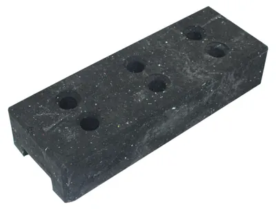 Produktbild von Bauzaunfuß aus Kunststoff in schwarz PVC