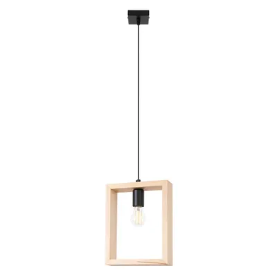 Zdjęcie produktu dla Lampa wisząca ARIES naturalne drewno 1xE27 15W stal/drewno 133x8x24cm Sollux Lighting