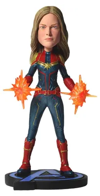 Produktbild von NECA Avengers: Endgame Captain Marvel Head Knocker Wackelkopf-Figur 20 cm