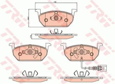 Produktbild von Bremsbelagsatz, Scheibenbremse TRW GDB2080