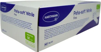 Immagine prodotto di Guanti da esplorazione Hartmann Peha-soft nitrile fino, senza polvere e senza lattice, 150 pz