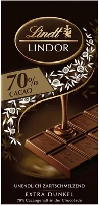 Produktbild von Lindt Lindor 70% Cacao Feinherb Tafel 100g