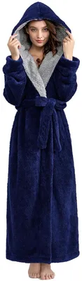 Productafbeelding van Dames Badjas met Kap en Fluffy Microfiber Fleece