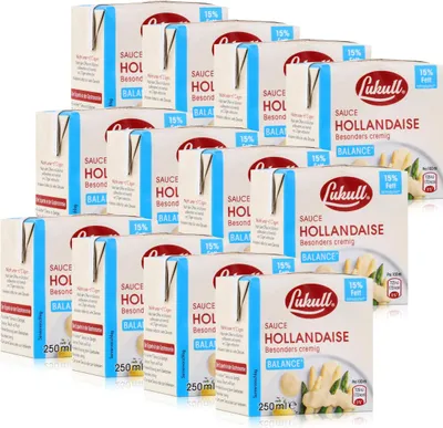 Produktbild von Lukull Sauce Hollandaise balance 250ml Für Spargel, Gemüse & Fleisch (12er Pack)