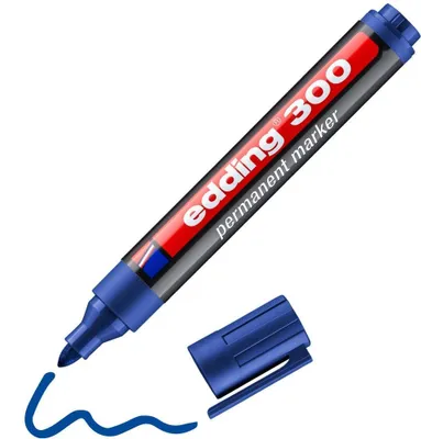 Obrázek produktu pro edding 300 permanentní popisovač modrý (blistr)
