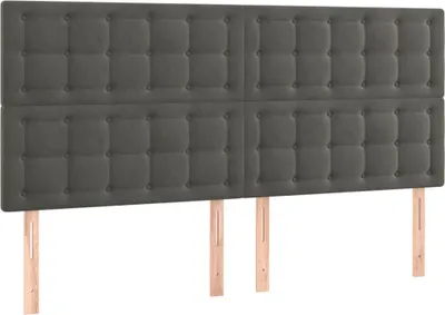 Produktbild von VidaXL 3116827, Dunkles Grau, Polyester, Holz, 1800 mm, 118 cm, 128 cm, 50 mm