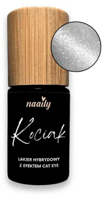Zdjęcie produktu dla Kociak srebrny - lakier hybrydowy z efektem cat eye 5ml