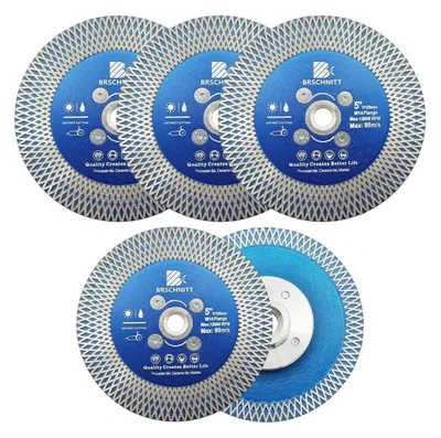 Produktbild von Diamant Trennscheibe 125mm X-Felgensegment für Hartkeramik, Porzellan, Fliesen, Granit, M14, 5 Stück