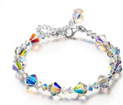Produktbild von Charms Armband Bunte Kristalle 102