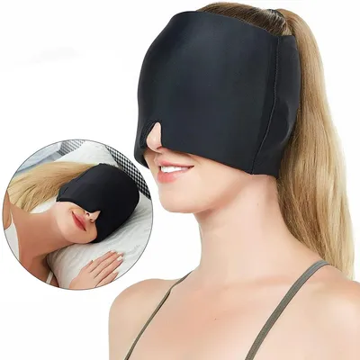 Produktbild von Migränemaske,verbesserteMigräne-Kühlmaske,Schlafmaske,Kühlkappe, 360°-Gel-Surround-Kühlpad zur Linderung von Migräne, Kopfschmerzen und Stress