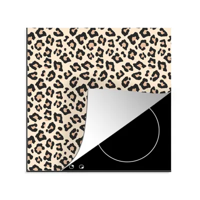Produktbild von KitchenYeah© Herdabdeckplatte Tierprint - Pantherprint - Rosa , 78x78cm, Küche Deko, Glaskeramikkochfeld Herdabdeckung, Abdeckplatte fùr Kochfeld