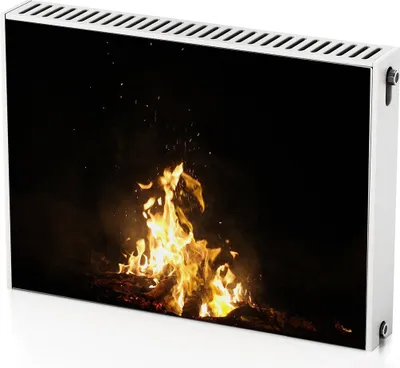 Produktbild von Feuer Des Feuers – Magnetische Heizkörperabdeckung – 80x60 cm – Magnet Heizkörperabdeckung – 3D Würfel – Heizkörperverkleidung – Magnetische Wandverkleidung – Wetterfest