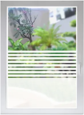 Produktbild von INDIGOS UG Sichtschutzfolie Glasdekorfolie Fensterfolie Stripes satiniert blickdicht ORACAL® - 800mm Breite x 500mm Höhe