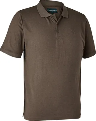Produktbild von Deerhunter Gunnar Polo Hemd Herren (Brown Leaf Melange) Größe XL