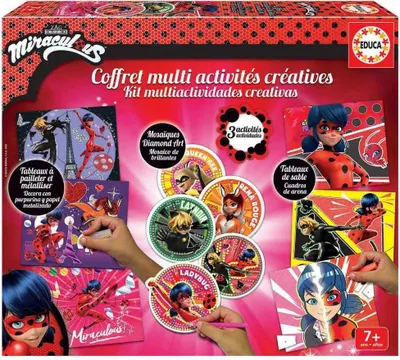 Produktbild von Educa Bastelset Miraculous Ladybug Multi-Aktivitäten Glitzer Kreativbox