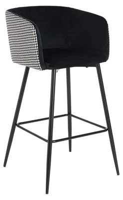 Produktbild von Delray Barhocker, gepolstert, mit Armlehnen, halbhohe Lehne, Sitzhöhe 74 cm, Retro-Design