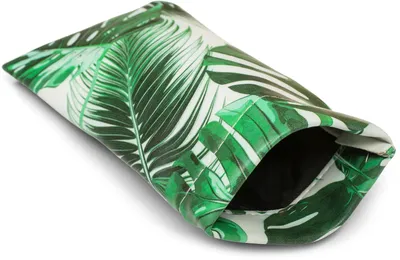 Produktbild von styleBREAKER Etui für Sonnenbrillen mit Palmen Print und Putztuch, Brillenetui mit Schnappverschluss, Uni 09020086