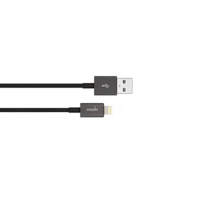 Produktbild von Moshi Lightning - USB, 1 m, Lightning, USB A, Schwarz, USB 2.0, Phone 5, iPod touch (5th Gen), iPod nano (7th Gen), iPad (4th Gen), iPad mini